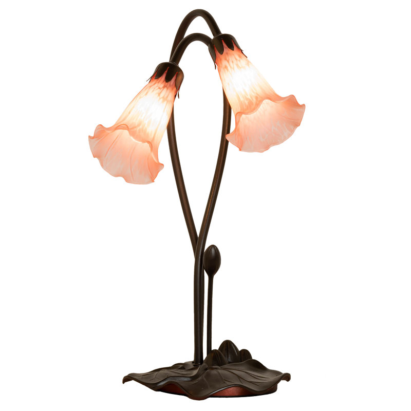 Meyda Tiffany & Stained Glass Table Lamp, Pink