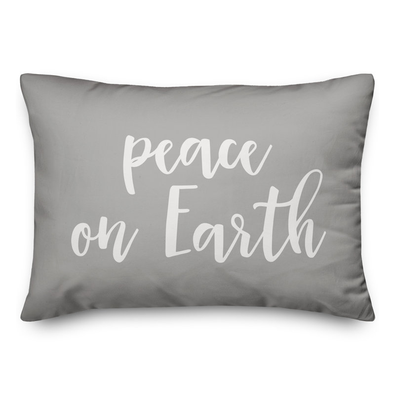  Coussin Peace on Earth, Gris