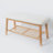 35.6" Upholstered Shoe Bench with Storage Shelf for Entryway, White Boucle Cushion-1913240573-1935867957
