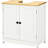 Under Sink Bathroom Storage Cabinet In White, Double Door With Adjustable Shelf For Wall Mount Functional Cabinet, White Doors And Organization