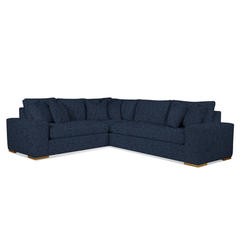 Memphis Upholstered Sectional, Left Hand Facing, Honey, Basic Navy; 0317-61