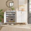 Armoire à chaussures 29,52 pouces blanc et or avec portes-412106562