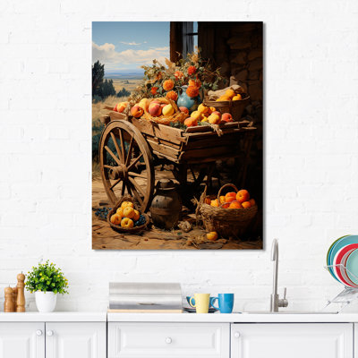 «Harvest Hues Papaya Fruit Perfection I», art mural fruits