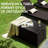 120 gallon Wicker Storage Box with Waterproof Polyester Liner, Gas Struts, Galvanized Steel Frame, Easy Assembly for Indoor & Outdoor Use