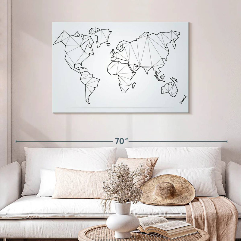 Carte du monde Aliaz, H 30 po x l 45 po