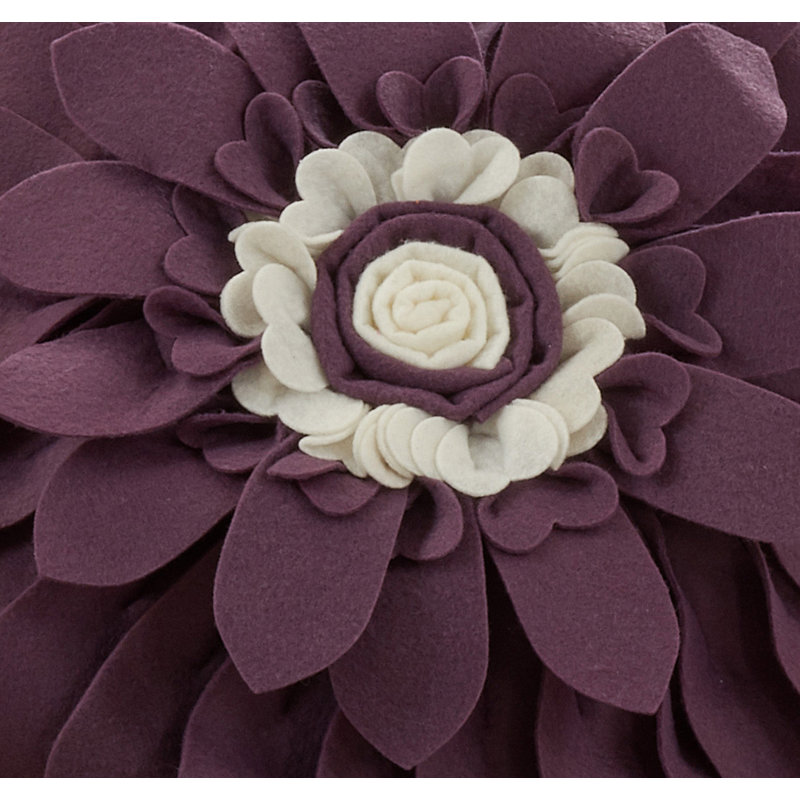 Housse et insert de coussin décoratif Fleur De Jardin, Violet