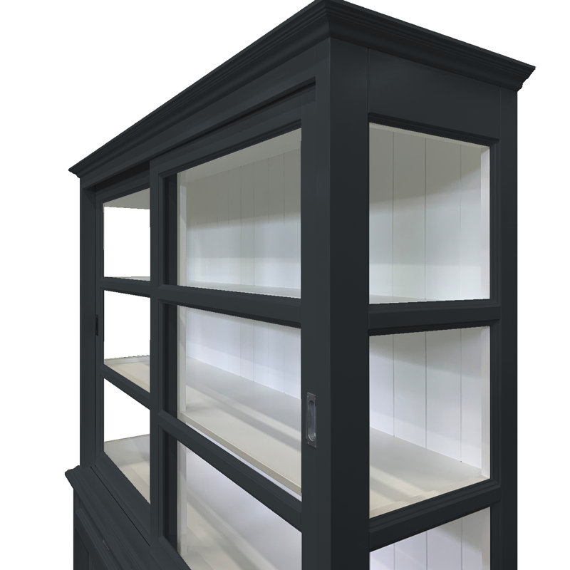 Tatum 188 cm W Display Cabinet, Anthracite Grey