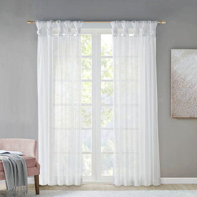 Twist Tab Voile Sheer Window Pair
