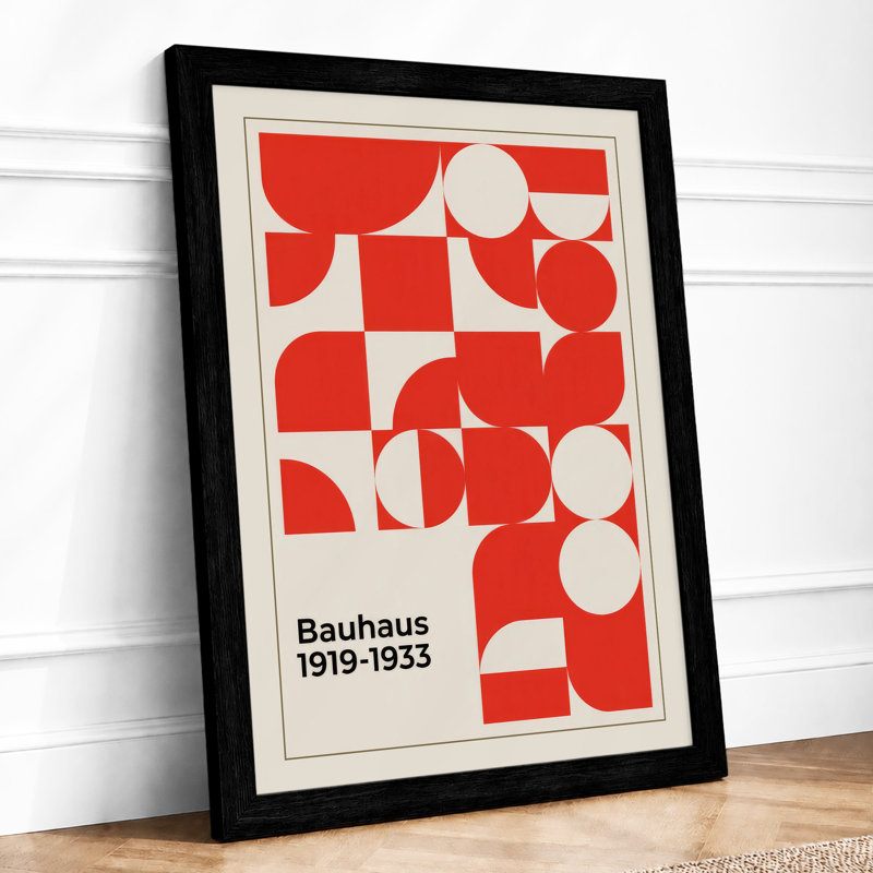 Bauhaus Geometry Geometric - Print, Black, A3 - 42.0 x 29.7 cm