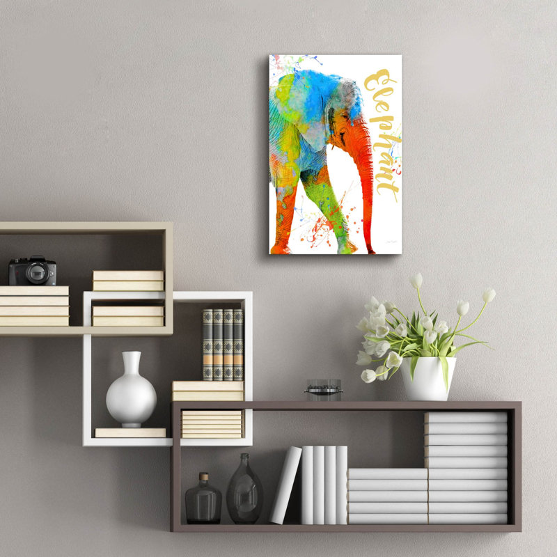 «Colorful Safari Animals C» par Jean Plout, art mural en verre acrylique, H 24 po x l 16 po x P 0,2 po