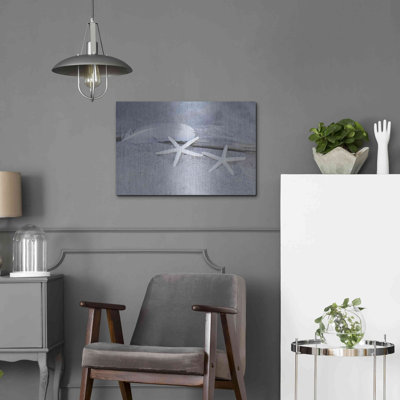 Luxe Metal Art 'Starfish Feather Beach Still' By A " Starfish Feather Beach Still " by Andrea Haase