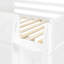 Lit mezzanine simple de style maison simple avec bureau roulant, armoire de rangement et tiroirs-1147222769