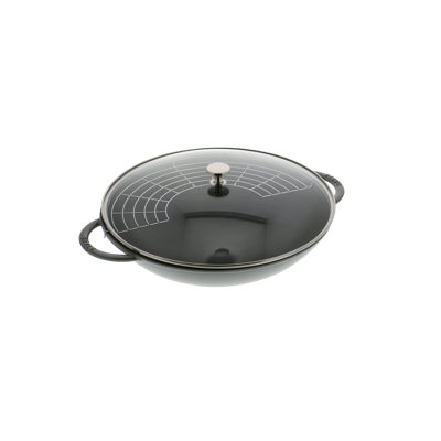 Staub Cast Iron 6-qt Wok with Lid - Graphite