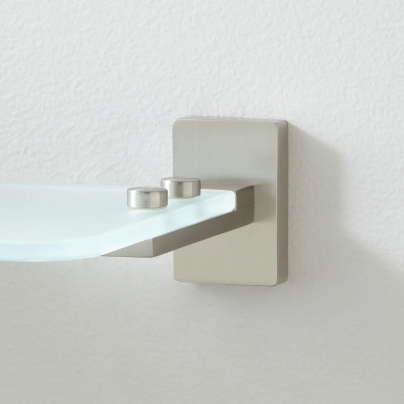 Glass Accent Shelf, Brushed Nickel