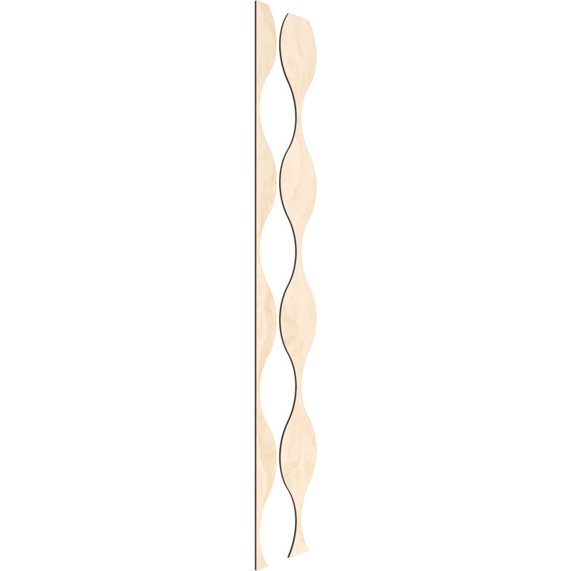Ensemble de panneaux muraux décoratifs en bois Ozark, 94" H x 9" W x 0.37" D, Bouleau