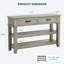 Farmhouse Console Table, Rustic Entryway Table with 2 Drawers and 2 Shelves