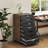 7-Drawer Chest Mobile File Cabinet Vertical Filing Organizer with Lockable Wheels Brown-940776920