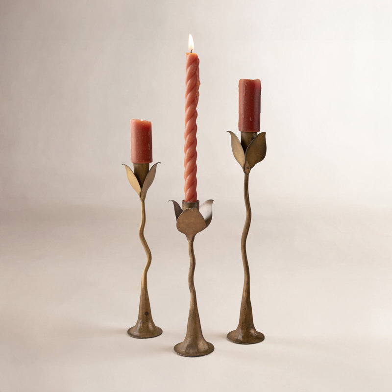 Ensemble de trois porte-bougies - Tulipes