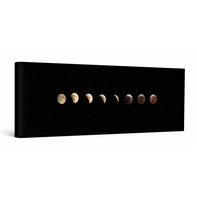«Lunar Eclipse Phases Over Shepparton», art mural sur toile panoramique, 36" W x 12" H