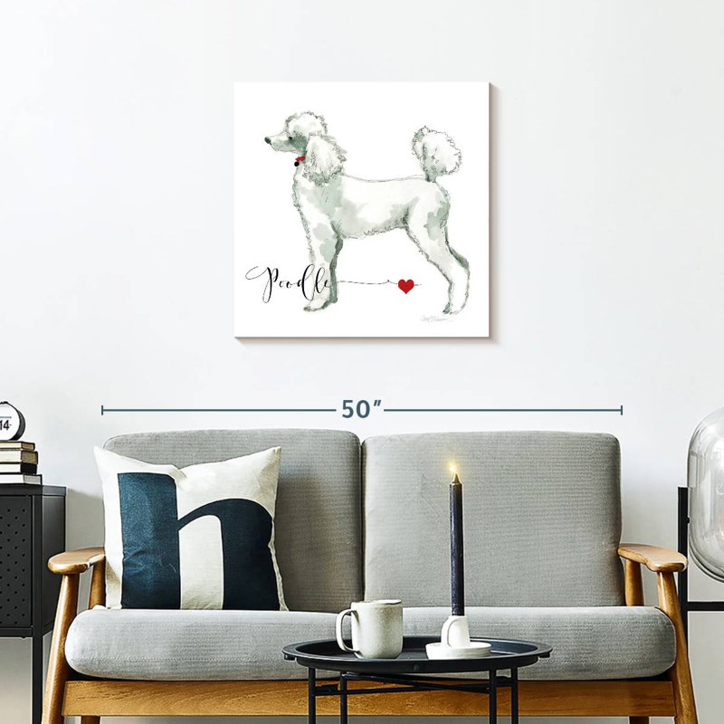 Brampt Must Love Poodles, 24" H x 24" W