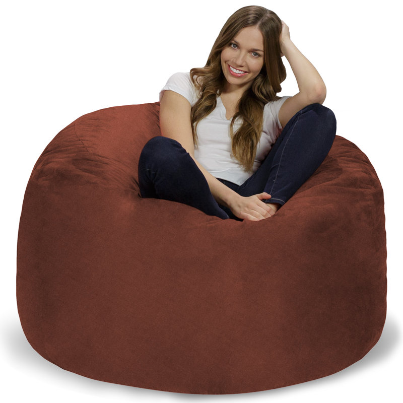 Bean Bag Chair - Shredded Memory Foam Filled Round Furniture Bean Bag Chair with Removable and Machine Washable Cover - Bean Bag Sofa Lounge Chair with Soft Micro Fiber Cover  - Bean Bags in Multiple Colors and Sizes