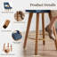 Swivel Linen Upholstered Counter Stool With Solid Wood Frame And Footrest-1751769960-1751769966