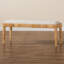 Banc en rotin et bois d'acajou Colombano