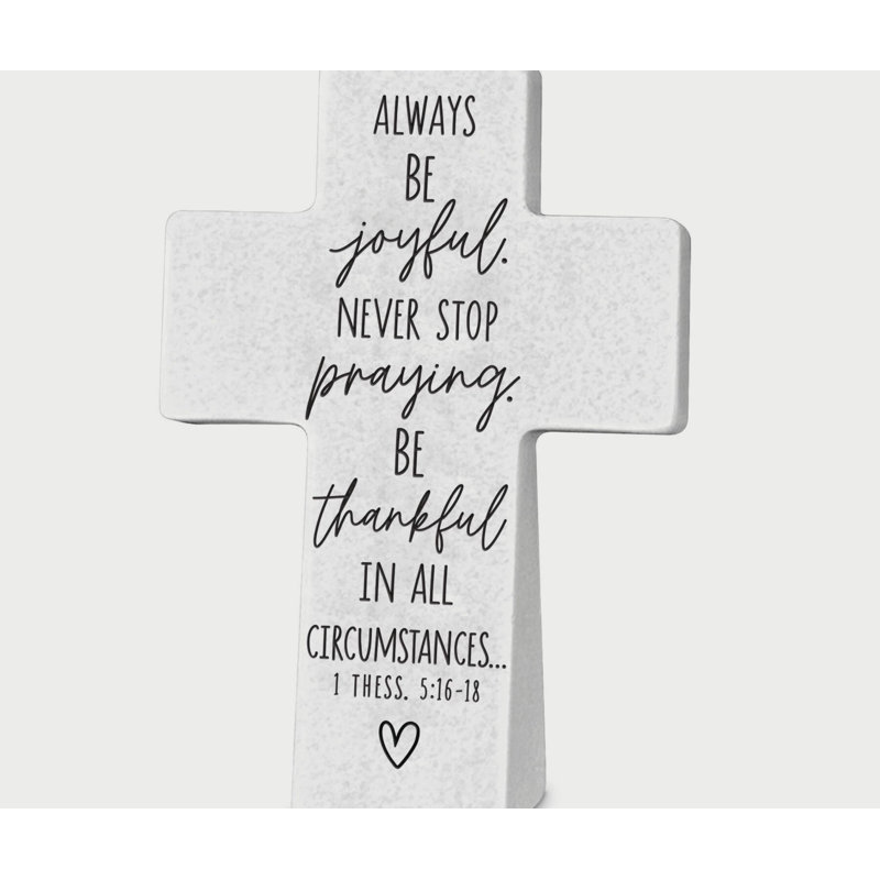 Tabletop Cross Joyful Prayerful Thankful