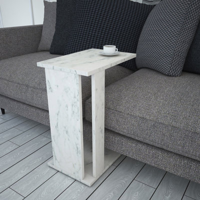 Table d'appoint Rathnait, 11,8 po x 24,0 po x 16,9 po | 100% panneau de particules enduit de mélamine, épaisseur: 0,7 pouce | Conception élégante de couleur unie, parfaite pour le salon, la chambre à coucher ou le bureau | Solution de mobilier durabl