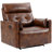 Oversized 42.5" Extra Wide Manual Recliner Breathalbe Leather-1508240147