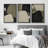 Nordic Shapes " Mid Century Modern Green Color Block Abstract Shapes Illustrations Art Decor Chic Bedroom Office " 3 - Pieces-100781017-100781019