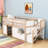 Twin Low Loft Bed With Built-In Stairs And Storage Drawer,Shelves-790858574