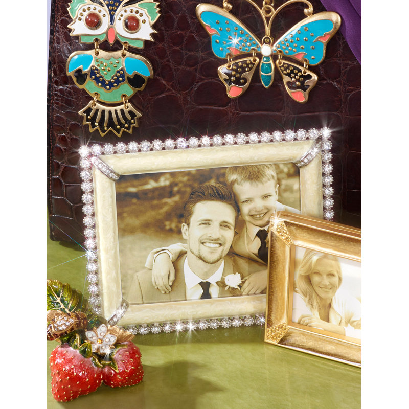 Lucas Metal Picture Frame, 3" x 5", Beige/Silver