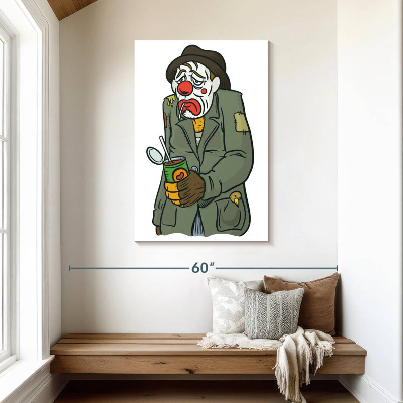 Leisha Hobo Clown, 45" H x 30" W