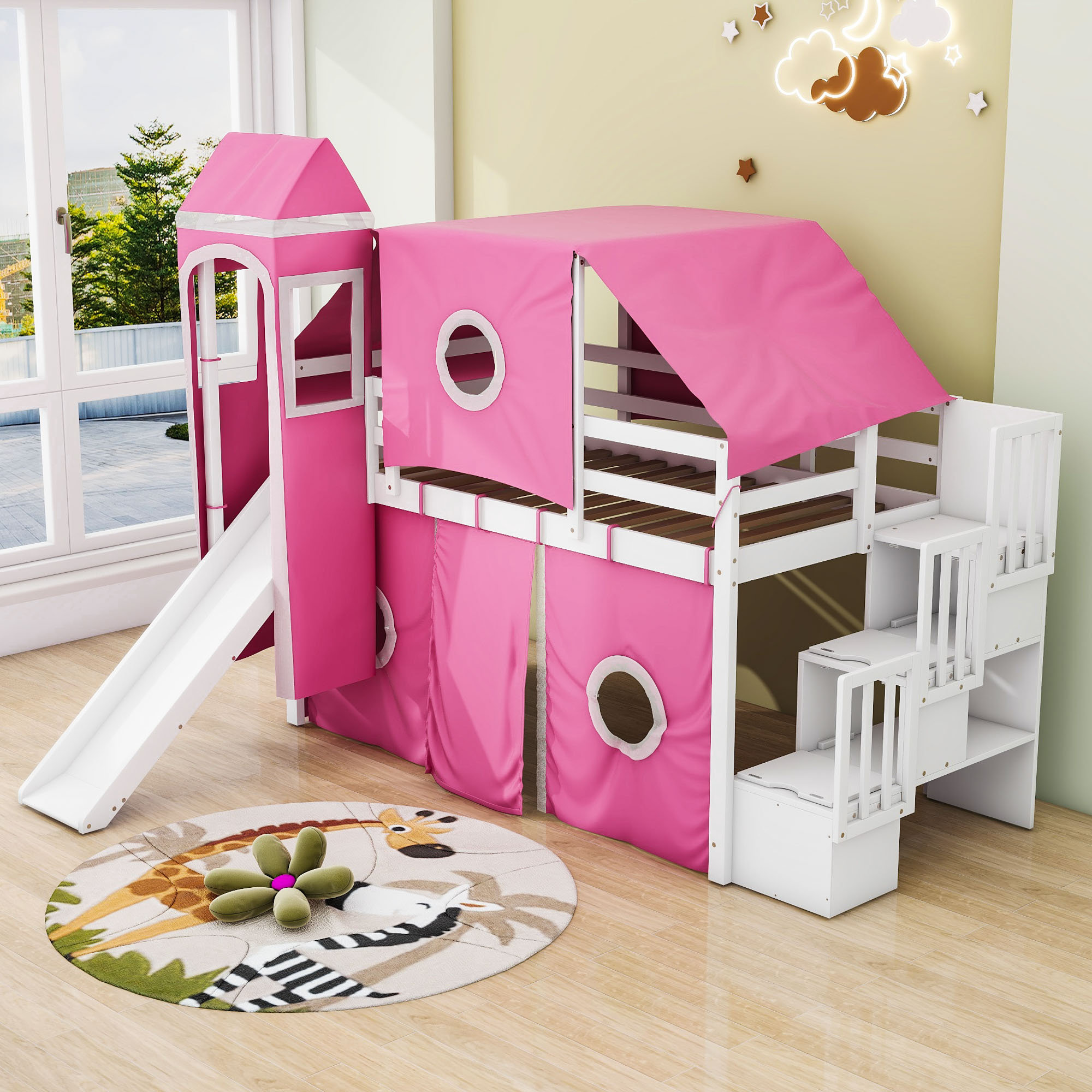 Harper Orchard Dipali Loft Bunk Bed with Shelves by Harper Orchard ...