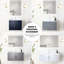 22 po H Meuble-lavabo bleu marine, comptoir en marbre, miroir 18 po, comptoir simple rehaussant l'espace et l 24 po x P, style élégant-121054659