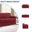 Textured Soft Stretch Separate Box Cushion Loveseat Slipcover-530347782