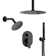 Pressure-Balanced Shower System, Ceiling Mount Dual Showerheads with Handheld SHower Spray