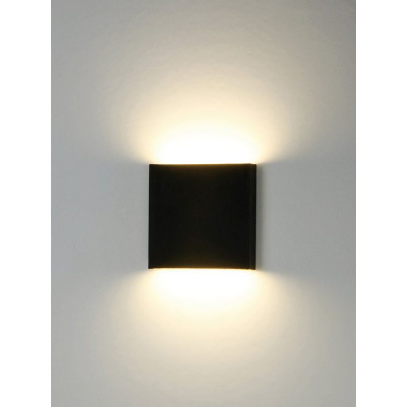 Plafonnier encastré d'extérieur 2 lumières DEL Baffour, Noir