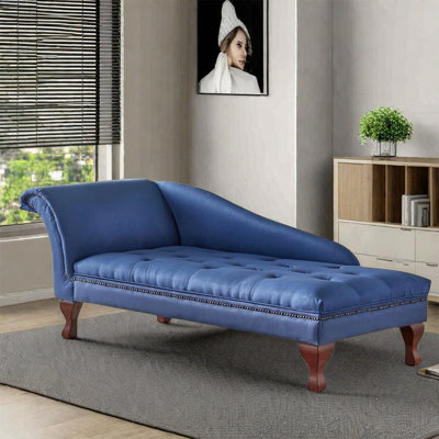 Chaise longue inclinable en velours