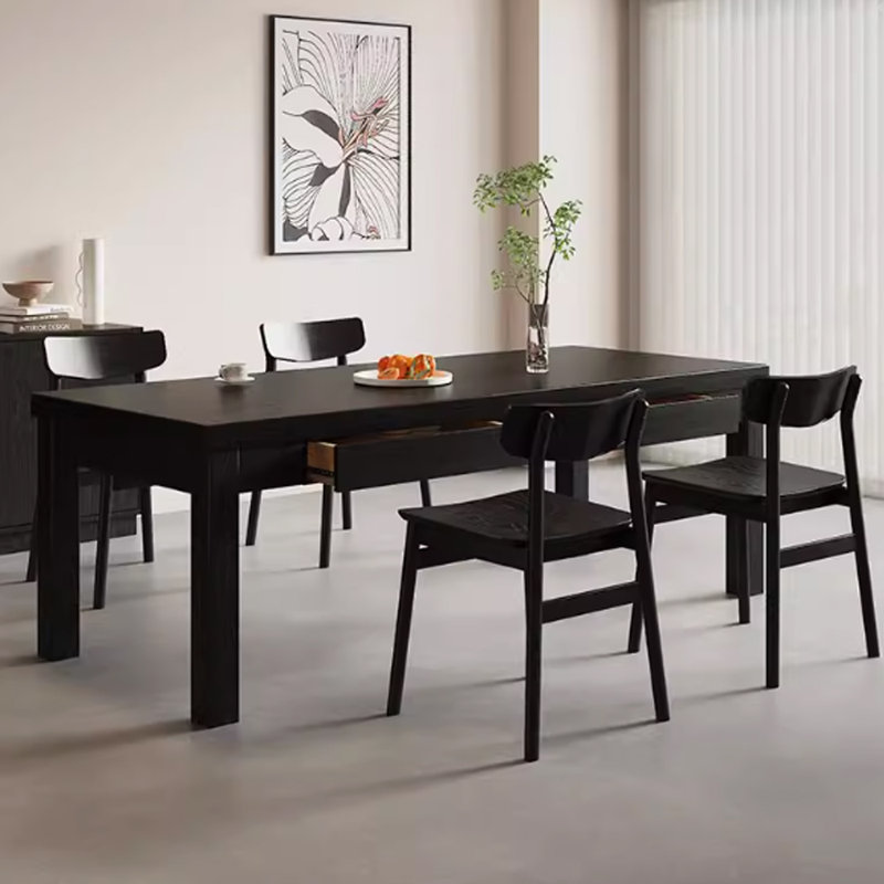 4 - Person Solid Wood Top Four Leg Dining Set, 29.52" H x 70.86" L x 31.49" W
