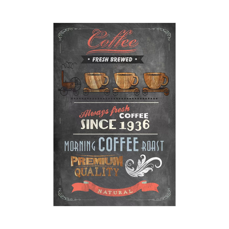 Coffee Menu II by Drako Fontaine - Wrapped Canvas Gallery-Wrapped Canvas Giclée, 66.04cm H x 45.72cm W