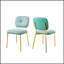 Ensemble de deux chaises d'appoint rembourrées modernes avec pieds en métal, parfaites pour la cuisine, la salle à manger et les sièges peu encombrants.