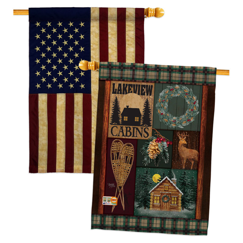 Drapeau de maison à 2 côtés en polyester / mélange de polyester 40 x 28 po