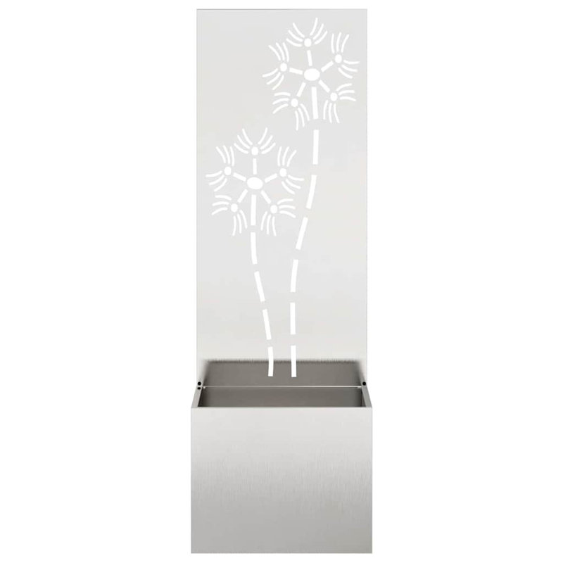 Planter Box, Sliver, 140cm H x 50cm W x 50cm D