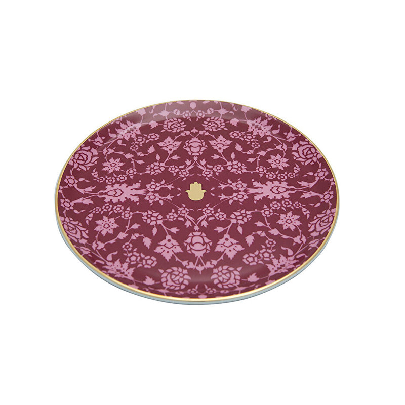 Glamorous Set of 6 Dinner Plates, 24cm, Fuchsia