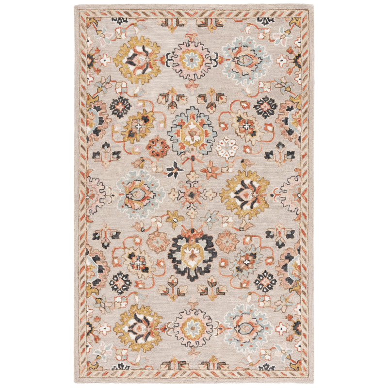 Hand Tufted Wool;Cotton Moroccan Indoor Rug, Rectangle 5' x 8'
