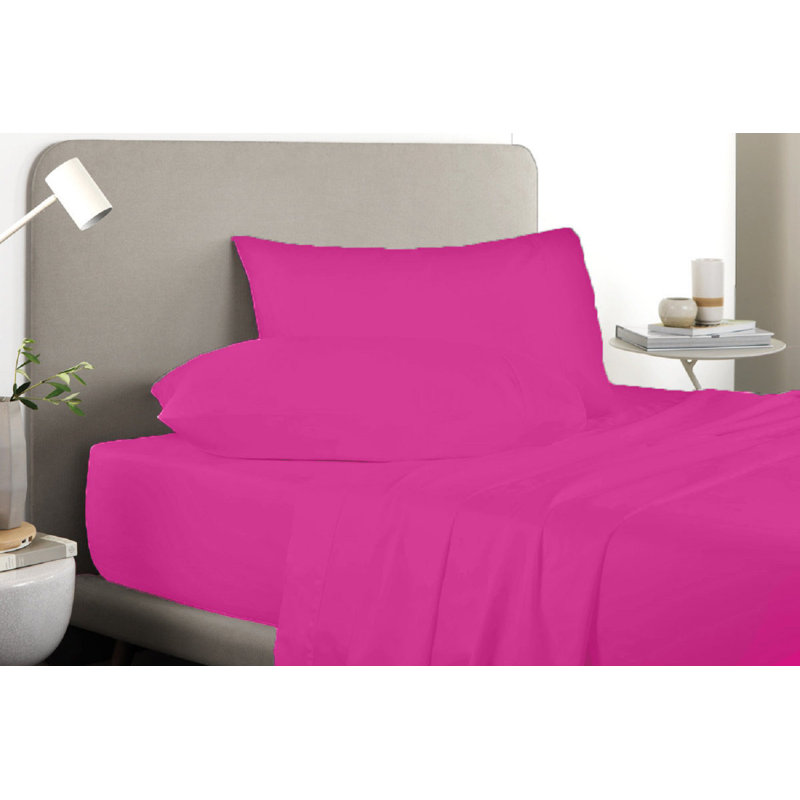 Ensemble de draps en micro-fibre, Ensemble de draps pour lit simple + 1 drap-housse , Rose clair