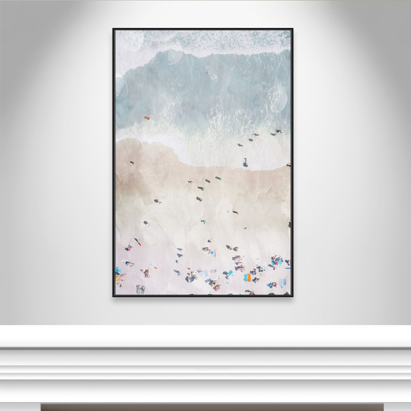 «Beaching Out I Print» par Milli Villa, Cadre flottant noir, 41.5' W x 61.5' H