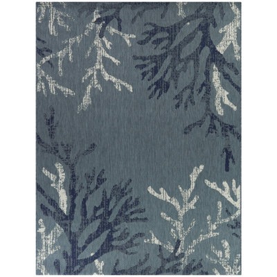 Tapis intérieur / extérieur bleu sarcelle Lila